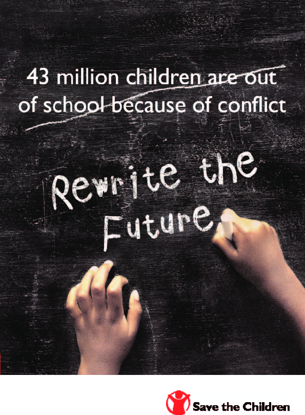 Rewrite the Future. 43 million children are out of school because of conflict (short version)